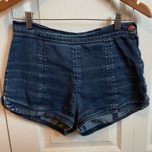 BGD Women’s Denim High Rise Shorts Dark Wash - 25 Inch Waist